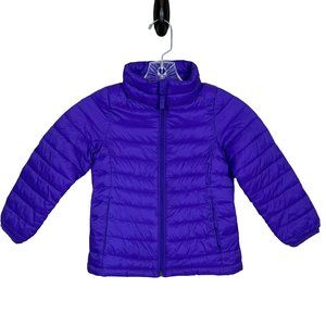 Essentials Mock Puffer Jacket Purple Girls XS